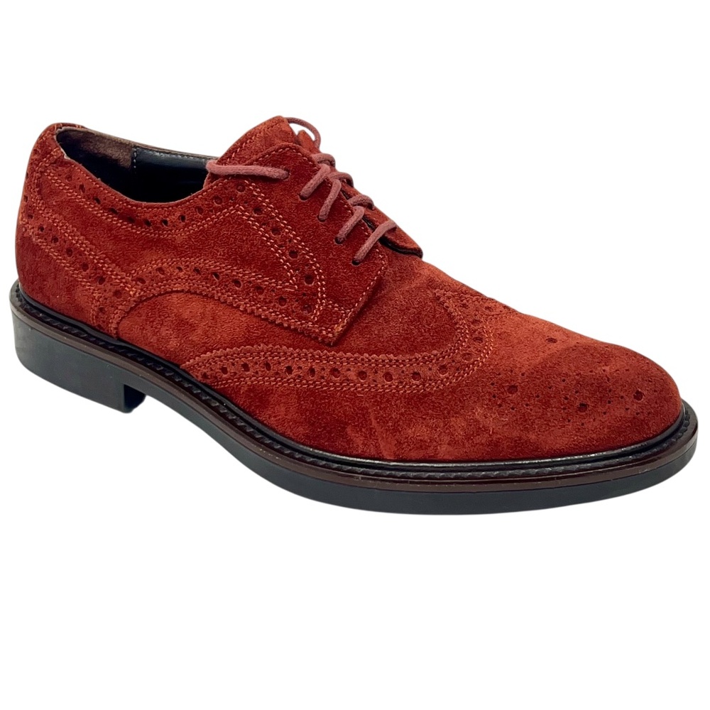 Donald J. Pliner Men's Habik Rust Suede Oxford Men's Lace Up Shoes size 8.5
